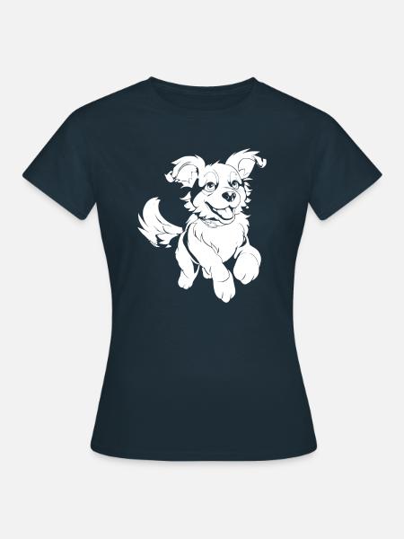 Hund Vierbeiner - Frauen T-Shirt - Navy