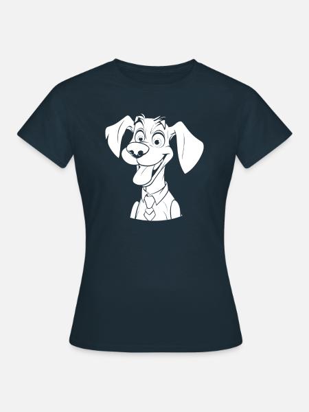 Hund Vierbeiner - Frauen T-Shirt - Navy