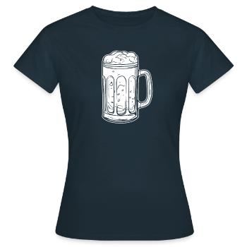 Bière Amateurs de bière - T-shirt Femme - marine - Devant - AI Model Female 172 dark (172cm)