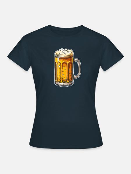 Bier Bierliebhaber Cool - Frauen T-Shirt - Navy