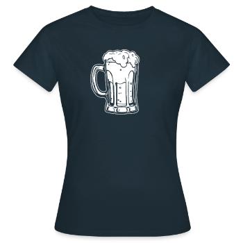 Bière Amateurs de bière - T-shirt Femme - marine - Devant - AI Model Female 172 dark (172cm)
