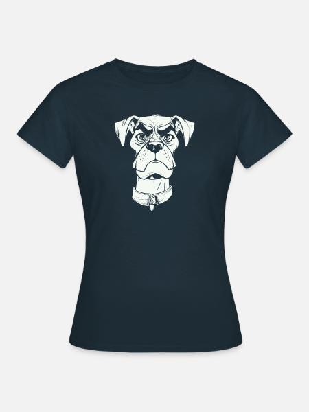 Hund Vierbeiner Lustig - Frauen T-Shirt - Navy
