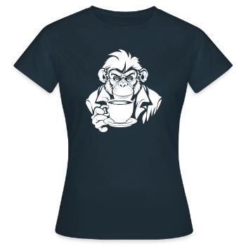 Café de singe - T-shirt Femme - marine - Devant - AI Model Female 172 dark (172cm)