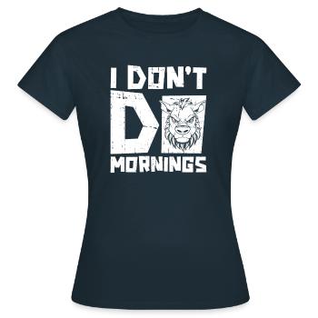 Zèbre Drôle Je Ne Fais Pas De Matins - T-shirt Femme - marine - Devant - AI Model Female 172 dark (172cm)