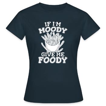 frites frites drôle - T-shirt Femme - marine - Devant - AI Model Female 172 dark (172cm)