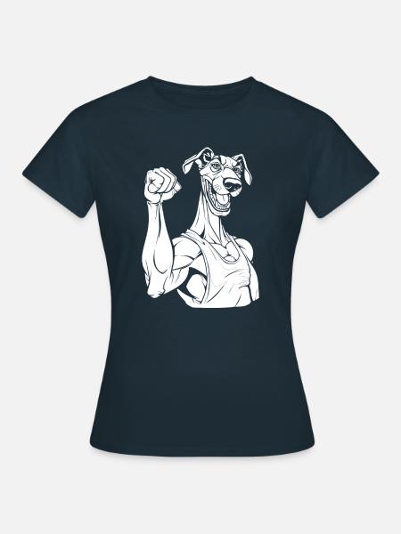 Fitness Windhund - Frauen T-Shirt - Navy