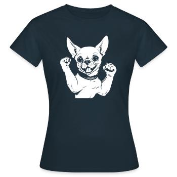 Chihuahua - Women's T-Shirt - navy - Front - AI Model Female 172 dark (172cm)