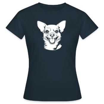 Chihuahua - T-shirt Femme - marine - Devant - AI Model Female 172 dark (172cm)