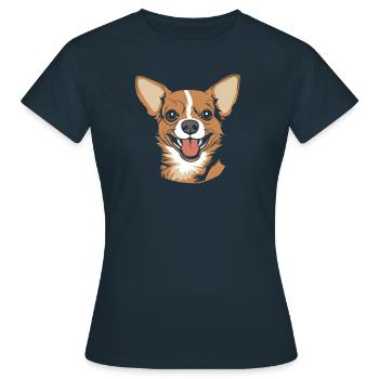 Chihuahua - T-shirt Femme - marine - Devant - AI Model Female 172 dark (172cm)