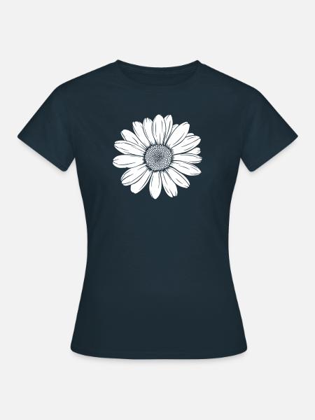 Gänseblume Gänseblümchen - Dame-T-shirt - marineblå