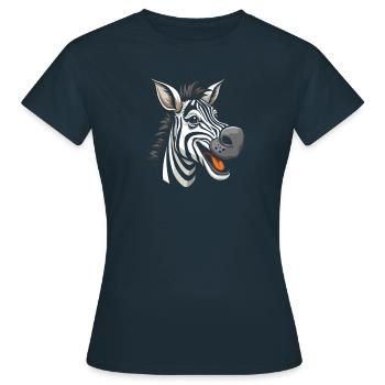 Zèbre - T-shirt Femme - marine - Devant - AI Model Female 172 dark (172cm)