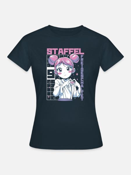 Anime Manga Anime Geburtstagskind - Frauen T-Shirt - Navy