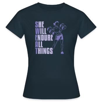 Haltérophilie Haltérophilie Transpiration - T-shirt Femme - marine - Devant - AI Model Female 172 dark (172cm)