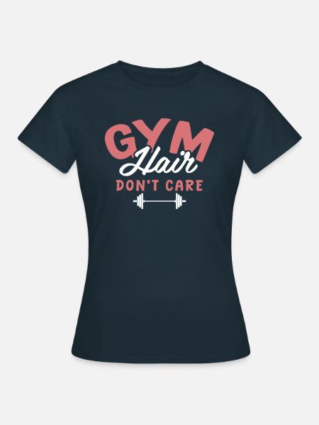 Gewichtheben Gewichtheber Haar - Frauen T-Shirt - Navy