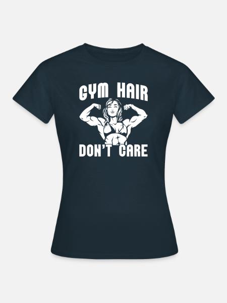 Gewichtheben Gewichtheber Haar - Frauen T-Shirt - Navy