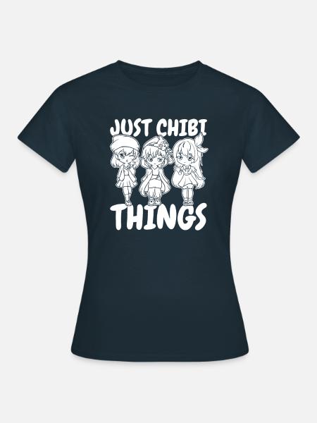 Anime Manga Chibi - Frauen T-Shirt - Navy