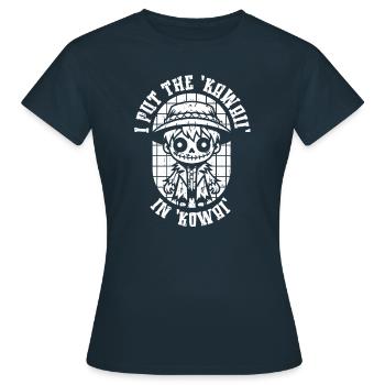 Anime Manga Unheimlich Nett - Frauen T-Shirt - Navy - Vorne - AI Model Female 172 dark (172cm)