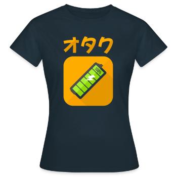 Anime Manga Energie Otaku - T-shirt Femme - marine - Devant - AI Model Female 172 dark (172cm)
