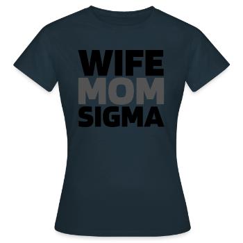 Sorority Soroitas Sigma Mama - Women's T-Shirt - navy - Front - AI Model Female 172 dark (172cm)