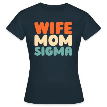 Sorority Soroitas Sigma Mama - Women's T-Shirt - navy - Front - AI Model Female 172 dark (172cm)
