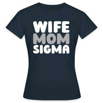 Sorority Soroitas Sigma Mama - Women's T-Shirt - navy - Front - AI Model Female 172 dark (172cm)