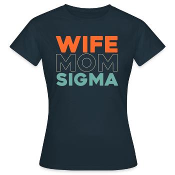 Sorority Soroitas Sigma Mama - Women's T-Shirt - navy - Front - AI Model Female 172 dark (172cm)
