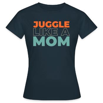 Mom Mom - Women's T-Shirt - navy - Front - AI Model Female 172 dark (172cm)