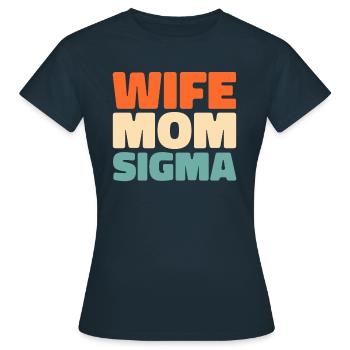 Sorority Soroitas Sigma Mama - Women's T-Shirt - navy - Front - AI Model Female 172 dark (172cm)