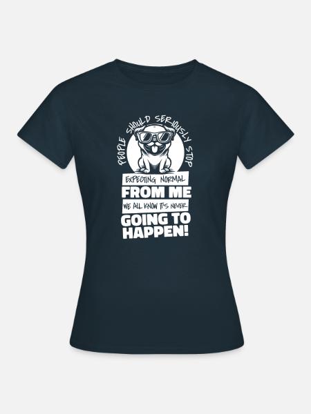 Mops Hund - Frauen T-Shirt - Navy