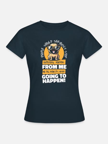 Mops Hund - Frauen T-Shirt - Navy