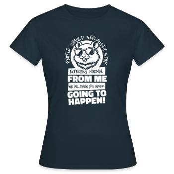 Hamster Hamster doré - T-shirt Femme - marine - Devant - AI Model Female 172 dark (172cm)