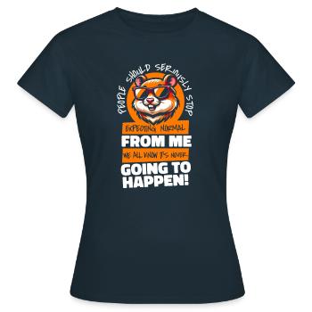 Hamster Hamster doré - T-shirt Femme - marine - Devant - AI Model Female 172 dark (172cm)