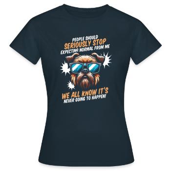 Brussels Griffon - Frauen T-Shirt - Navy - Vorne - AI Model Female 172 dark (172cm)