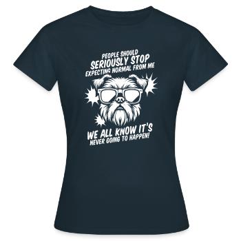 Brussels Griffon - Frauen T-Shirt - Navy - Vorne - AI Model Female 172 dark (172cm)