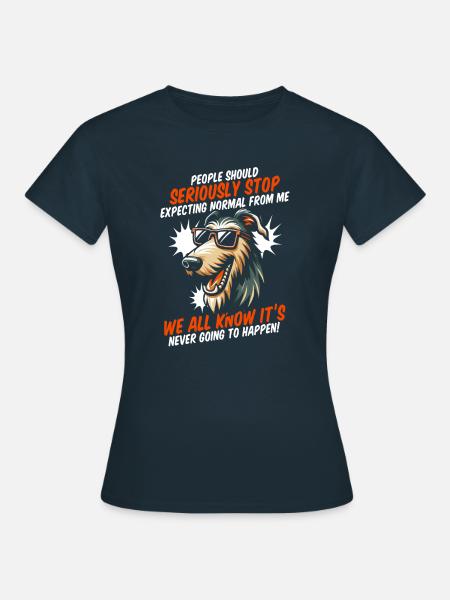 Irischer Wolfshund - Frauen T-Shirt - Navy