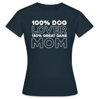 Dogue allemand - T-shirt Femme - marine - Devant - AI Model Female 172 dark (172cm)