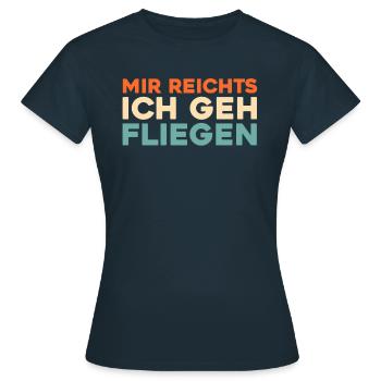 Flugbegleiter Stewardess - Frauen T-Shirt - Navy - Vorne - AI Model Female 172 dark (172cm)