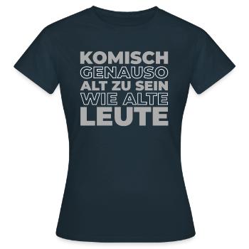 Pension de retraite Langues drôles - T-shirt Femme - marine - Devant - AI Model Female 172 dark (172cm)