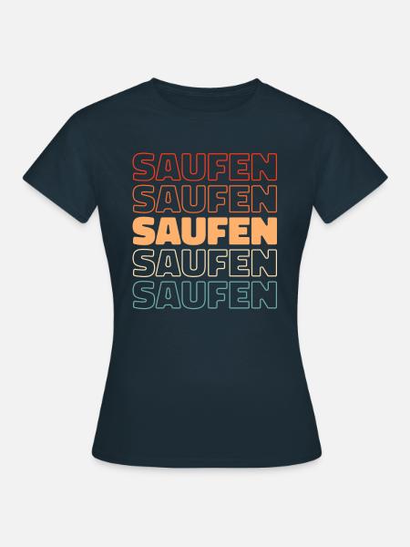 Bier Bierliebhaber Saufen - Frauen T-Shirt - Navy