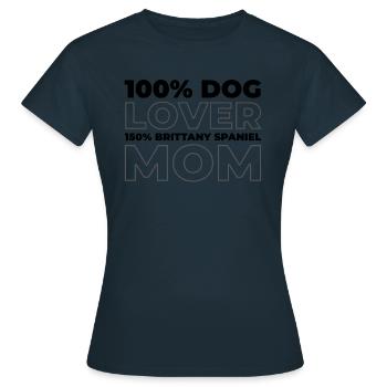 Épagneul breton - T-shirt Femme - marine - Devant - AI Model Female 172 dark (172cm)