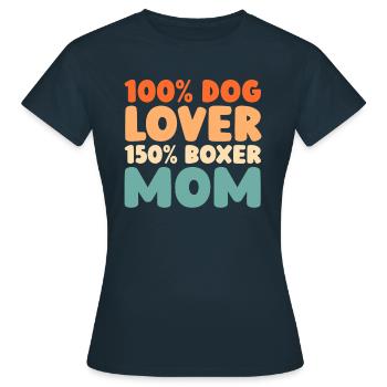 Boxer Hund Deutscher Boxer - Frauen T-Shirt - Navy - Vorne - AI Model Female 172 dark (172cm)