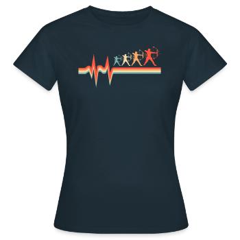 Tir à l’arc Tir à l’arc Tir à l’arc - T-shirt Femme - marine - Devant - AI Model Female 172 dark (172cm)