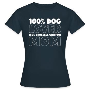 Griffon bruxellois - T-shirt Femme - marine - Devant - AI Model Female 172 dark (172cm)