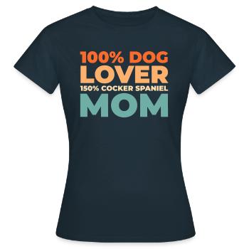 Cocker Épagneul - T-shirt Femme - marine - Devant - AI Model Female 172 dark (172cm)