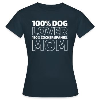 Cocker Épagneul - T-shirt Femme - marine - Devant - AI Model Female 172 dark (172cm)