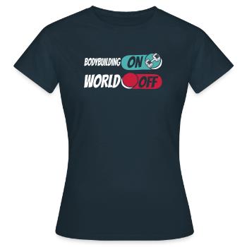 Musculation bodybuilders - T-shirt Femme - marine - Devant - AI Model Female 172 dark (172cm)