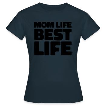 Mom Mom Mom Heart - Women's T-Shirt - navy - Front - AI Model Female 172 dark (172cm)