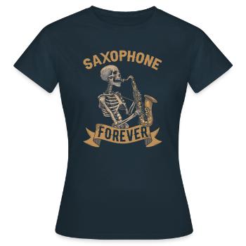 Saxophone Saxophone - T-shirt Femme - marine - Devant - AI Model Female 172 dark (172cm)
