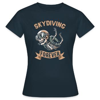 Parachutiste Parachutiste Squelette - T-shirt Femme - marine - Devant - AI Model Female 172 dark (172cm)