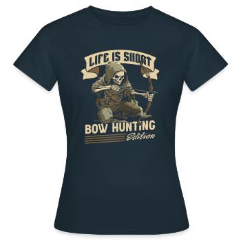 Bow Hunting Bow Hunter - Women's T-Shirt - navy - Front - AI Model Female 172 dark (172cm)